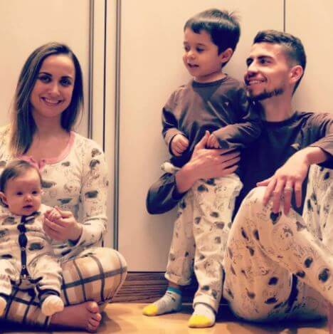 Natalia Leteri with her ex-husband Jorginho Luiz and children.